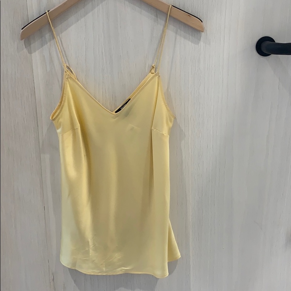 PAIGE yellow silk cicely camisole